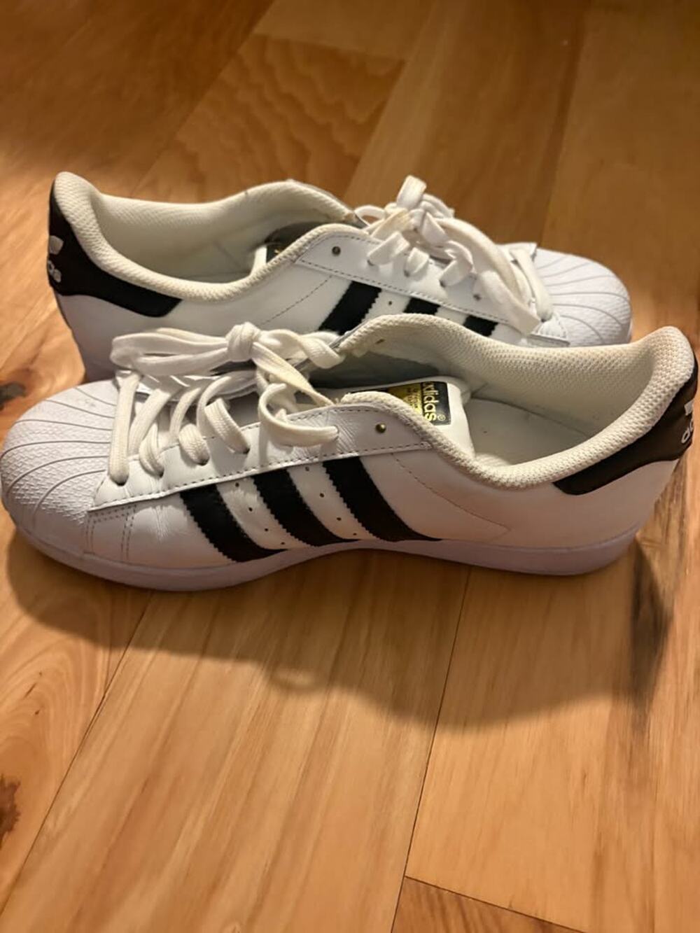 Adidas Superstar White/Black Sneakers - Women's Size 9
